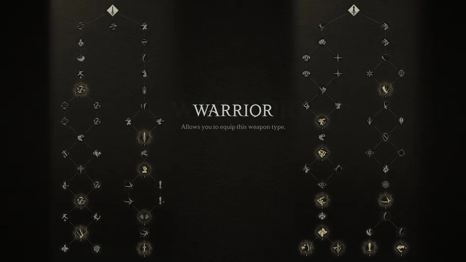 Warrior weapon trait trees for longsword and greatsword in ArcheAge Chronicles
